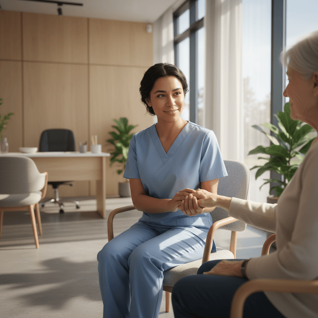 Professionnel de santé offrant un soutien personnalisé